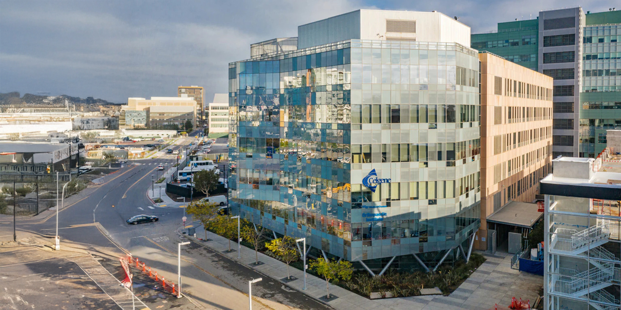 Exterior view of the UCSF Orthopaedic Institute at 1500 Owens Street in San Francisco, showing the glass facade and surrounding streetscape.