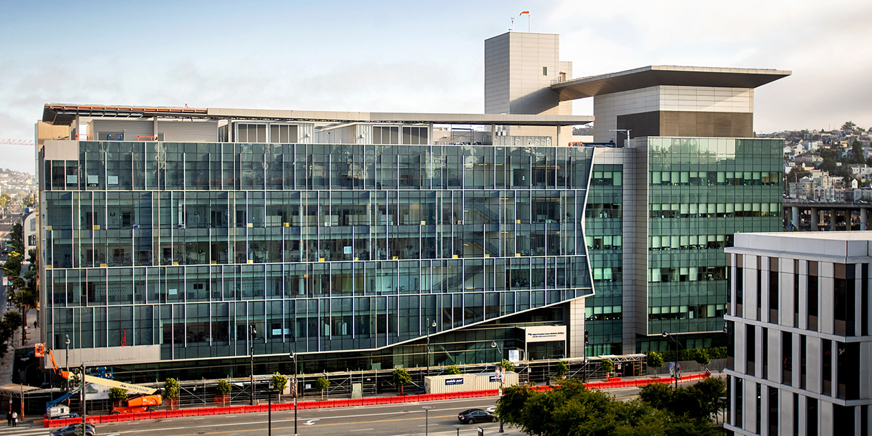 Exterior view of the UCSF Precision Cancer Medicine Building at 1825 4th Street in San Francisco.