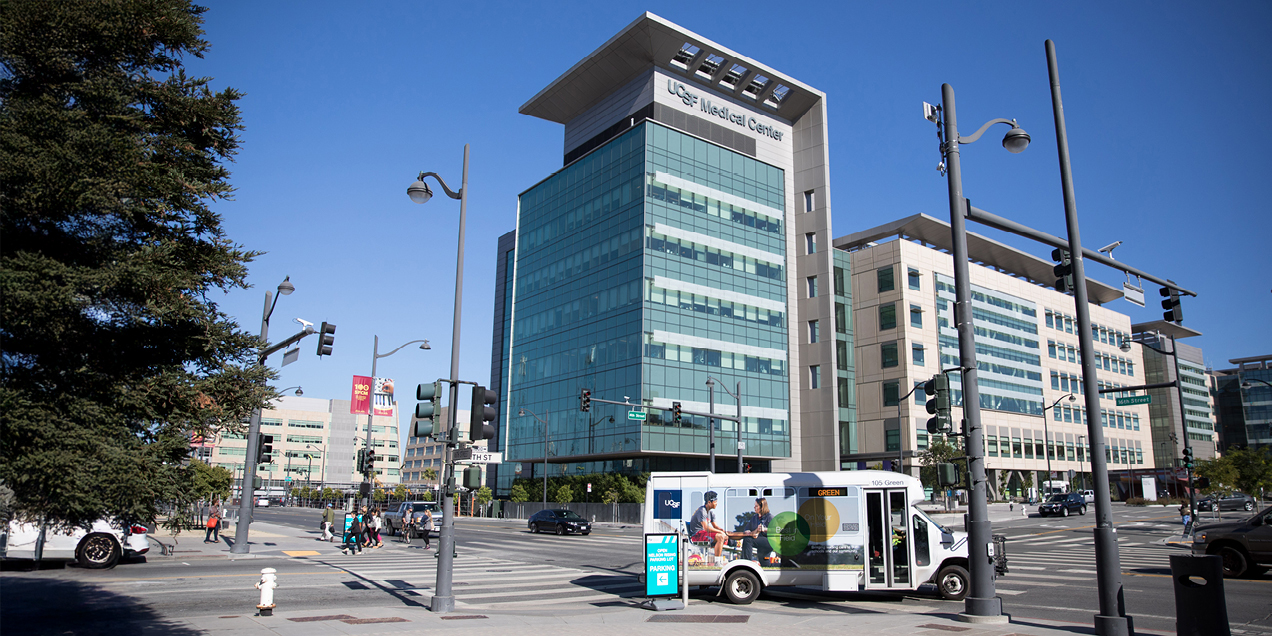 Exterior view of the UCSF Women’s and Cancer Hospital at Mission Bay, located at 1975 4th Street in San Francisco.