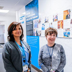 Alpana Patel Camilli, manager BIR/NES, and Yelena Borodina, Mount Zion Site Manager