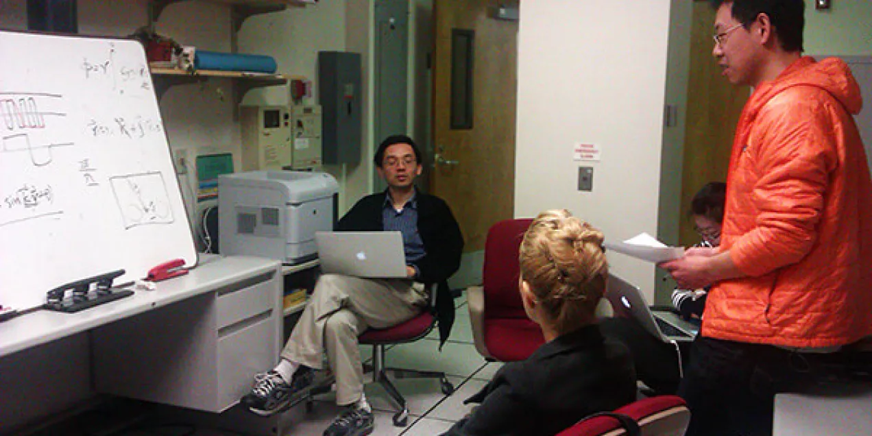 people working in an office