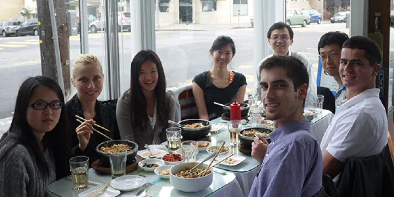 people having lunch together