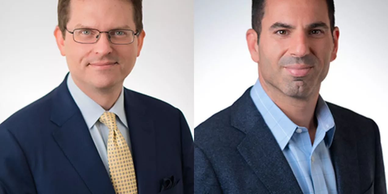 Left to right: Steven Hetts, MD, FACR, from UCSF Radiology and Adib Abla, MD, from UCSF Neurosurgery