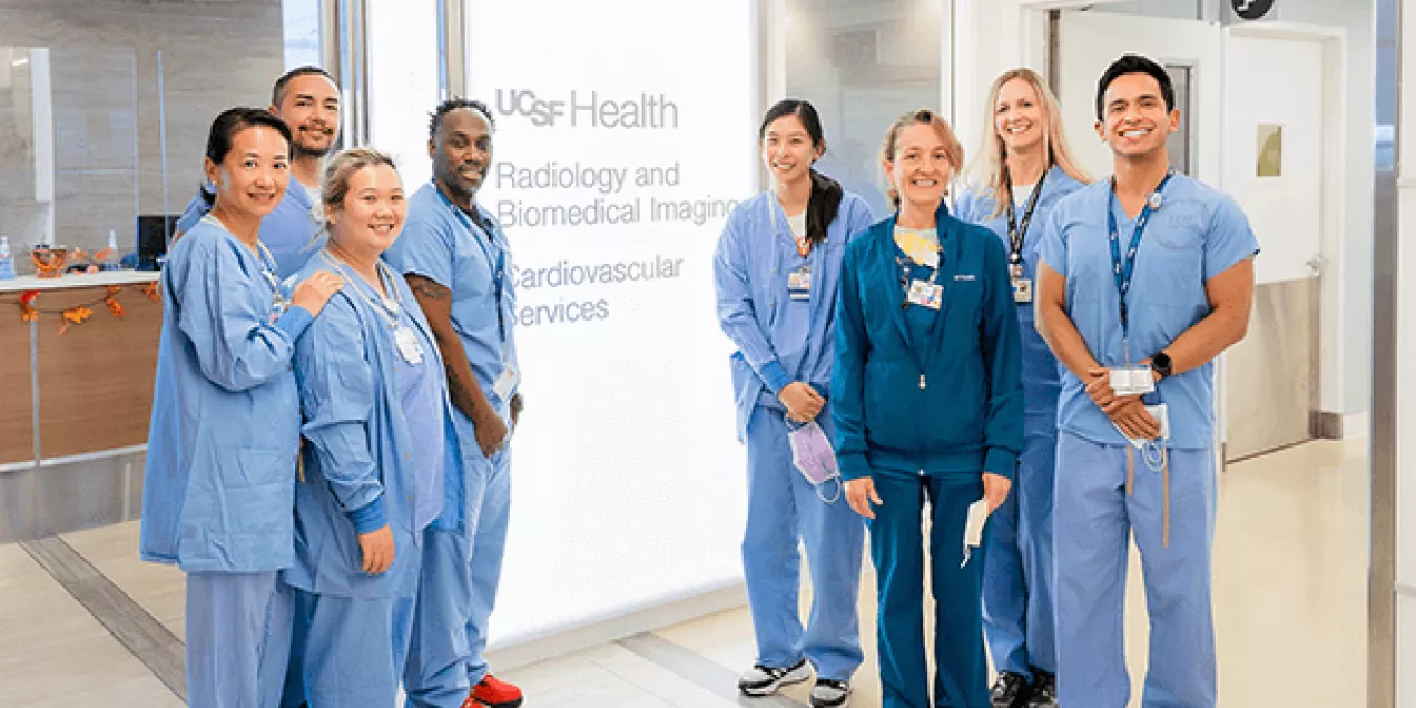 A group of our exceptional radiologic technologists at UCSF Radiology.