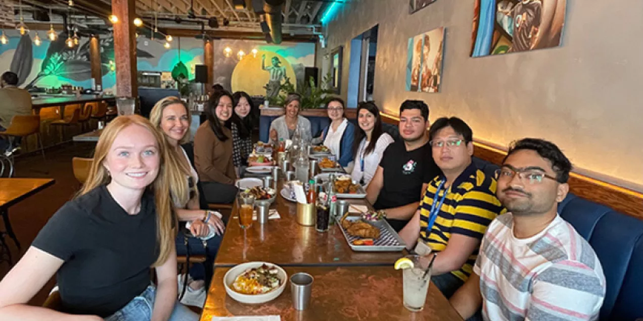 Bone Quality Research Lab members posing together outside during a lab gathering.