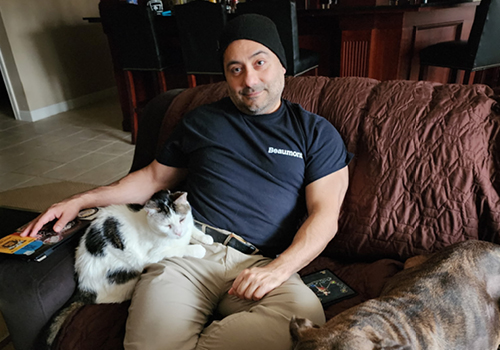 Dr. Rocky Saenz with pets