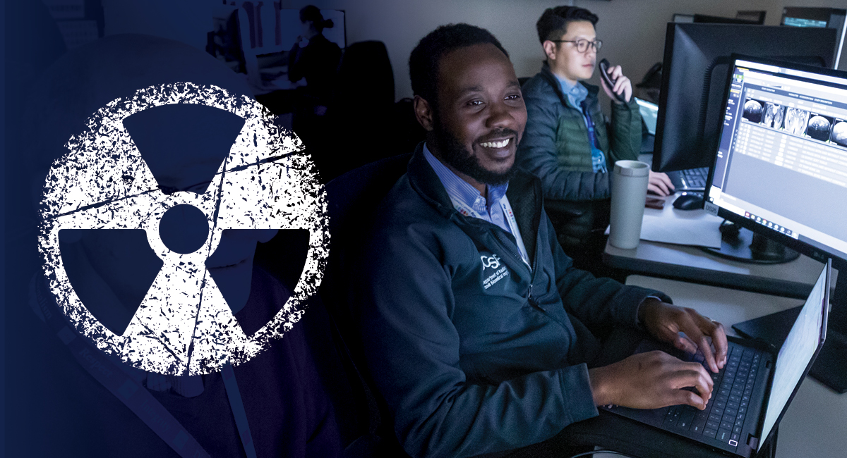 Radiologist and bio icon symbol