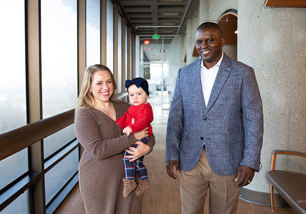 Dr. Kevin McGill and Patient Maryana Kessel - Reception Standing