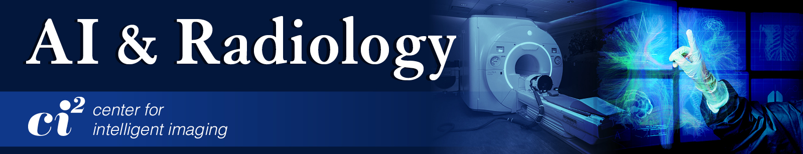 Banner reading AI and Radiology